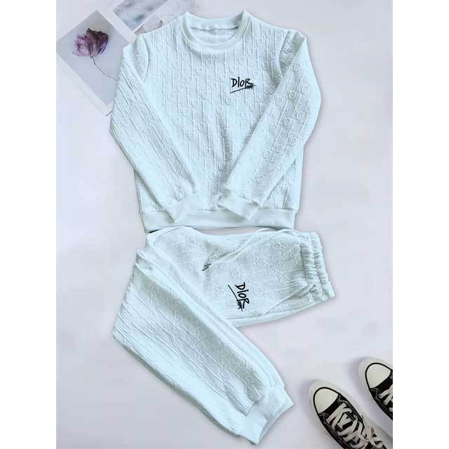 Embroidery Embossing Fall Jogging Pants Suit