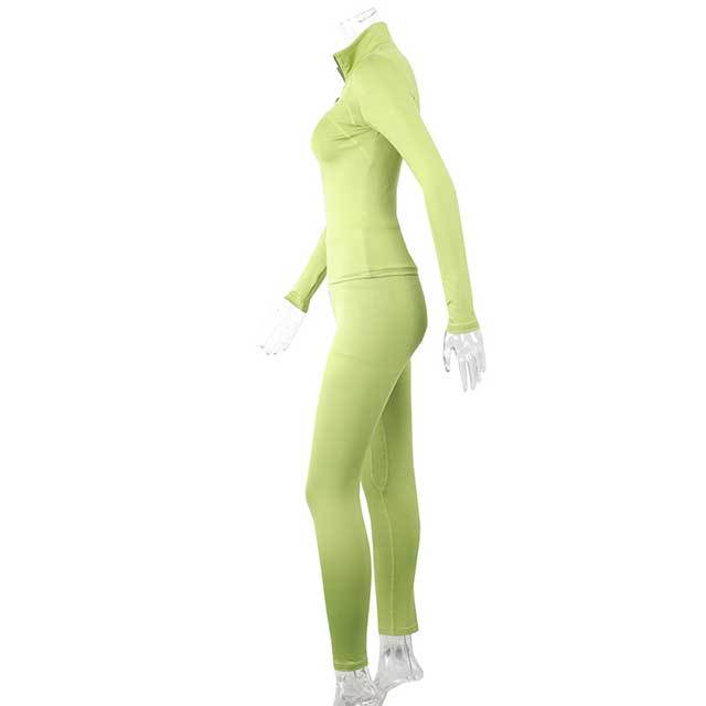 Activewear Long Sleeve Top Skinny Legging Set