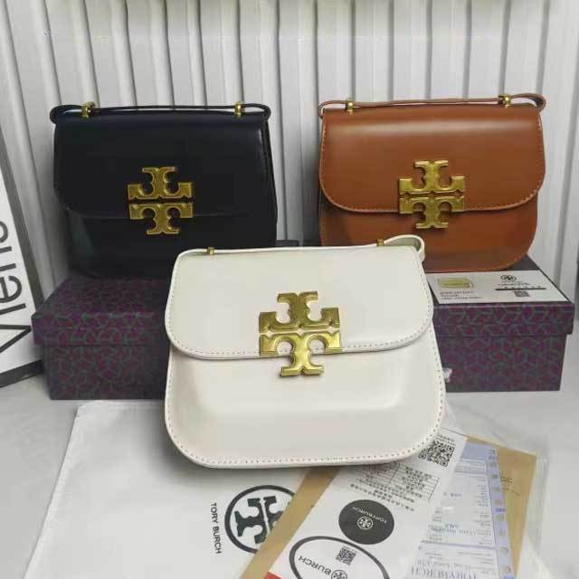 Metal Logo Leather Crossbody Bag