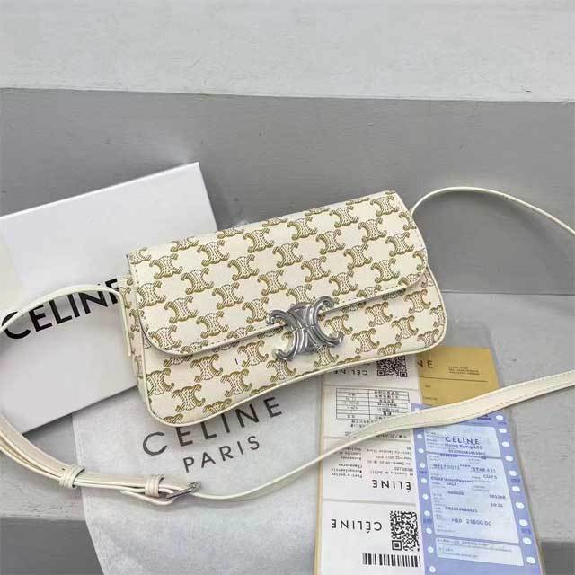Metal Logo Leather Fashion Messenger Bag