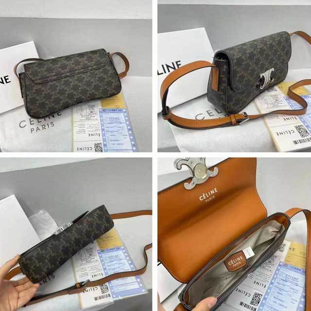 Metal Logo Leather Fashion Messenger Bag