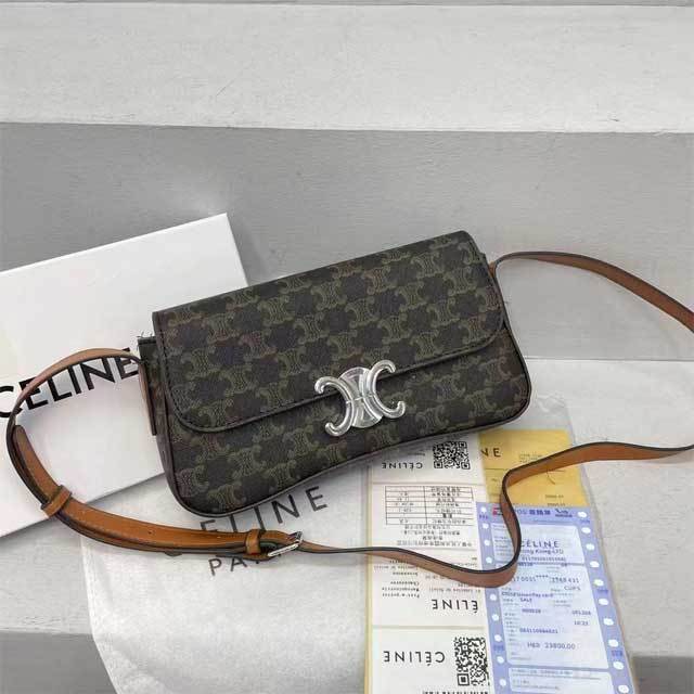 Metal Logo Leather Fashion Messenger Bag