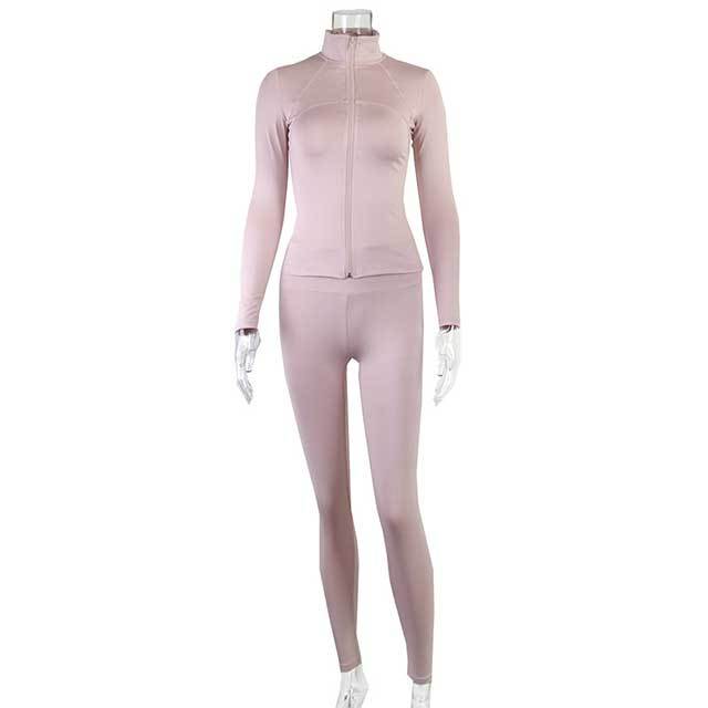Activewear Long Sleeve Top Skinny Legging Set