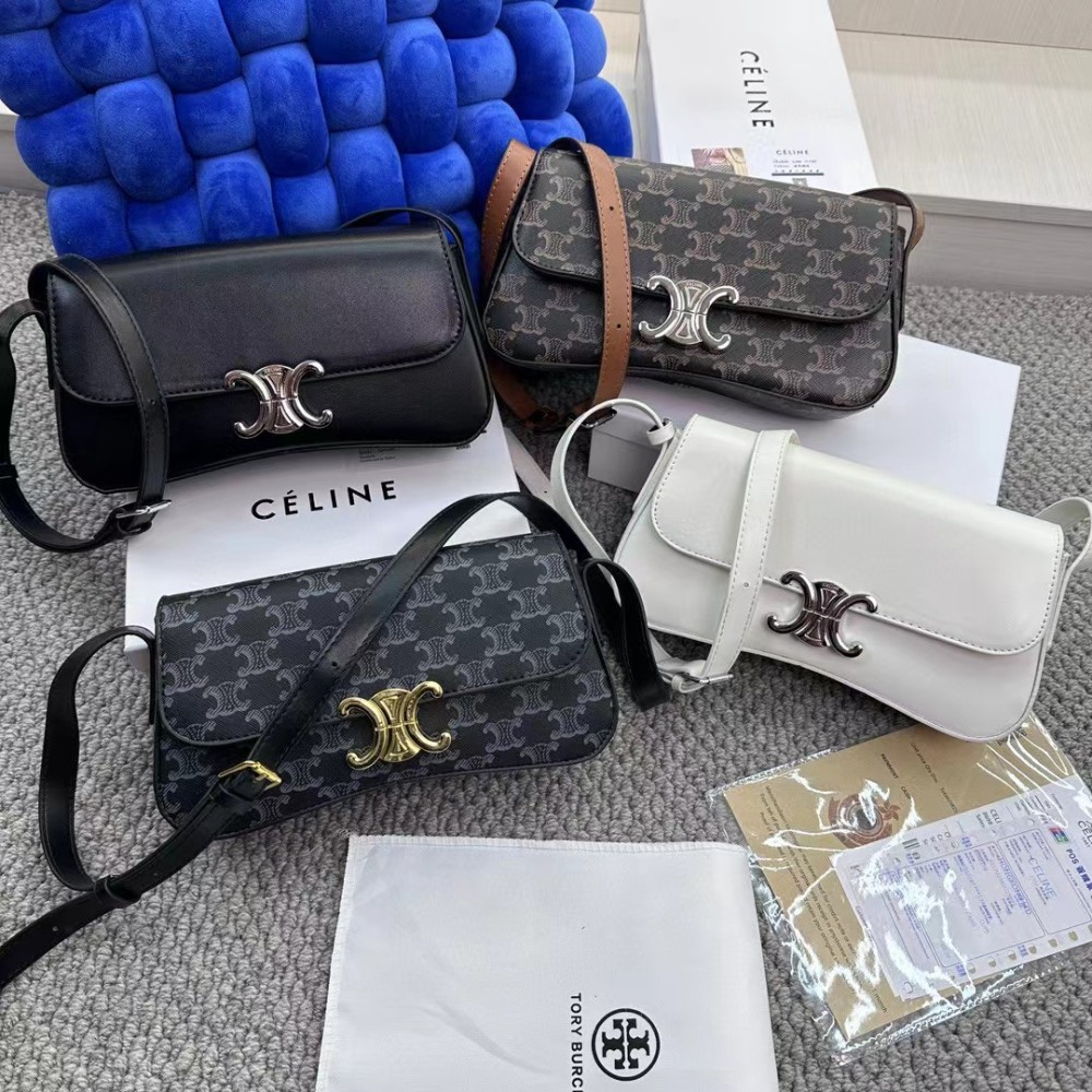 Metal Logo Leather Fashion Messenger Bag