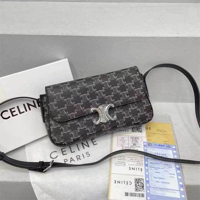 Metal Logo Leather Fashion Messenger Bag