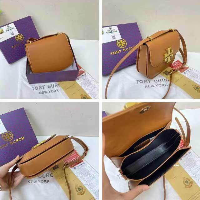 Metal Logo Leather Crossbody Bag