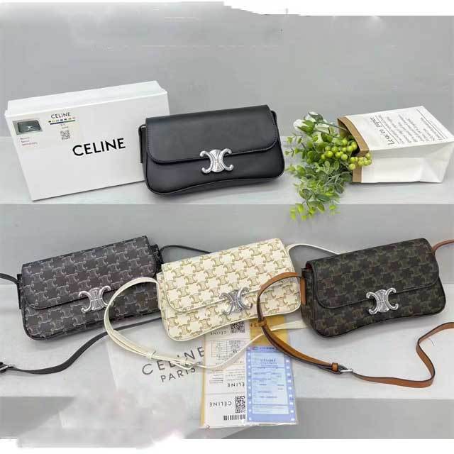 Metal Logo Leather Fashion Messenger Bag