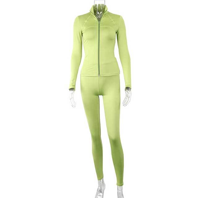 Activewear Long Sleeve Top Skinny Legging Set