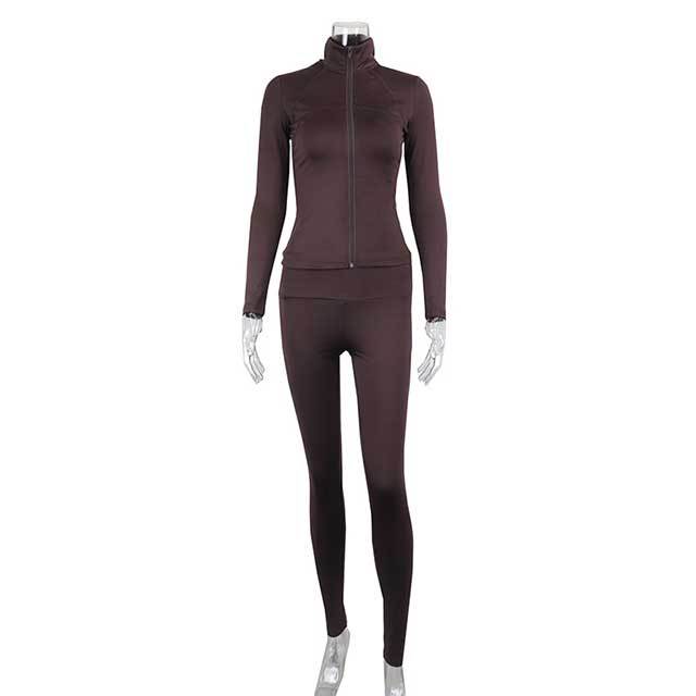 Activewear Long Sleeve Top Skinny Legging Set