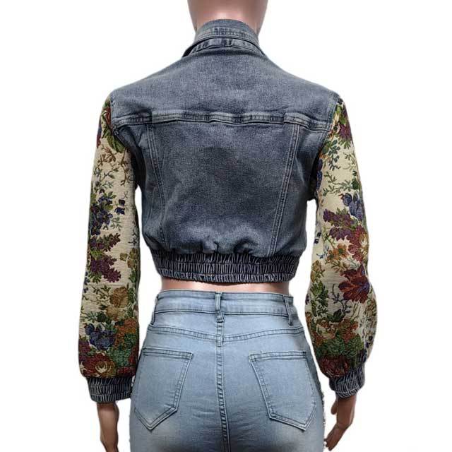 Printed Fitted Denim Jacket
