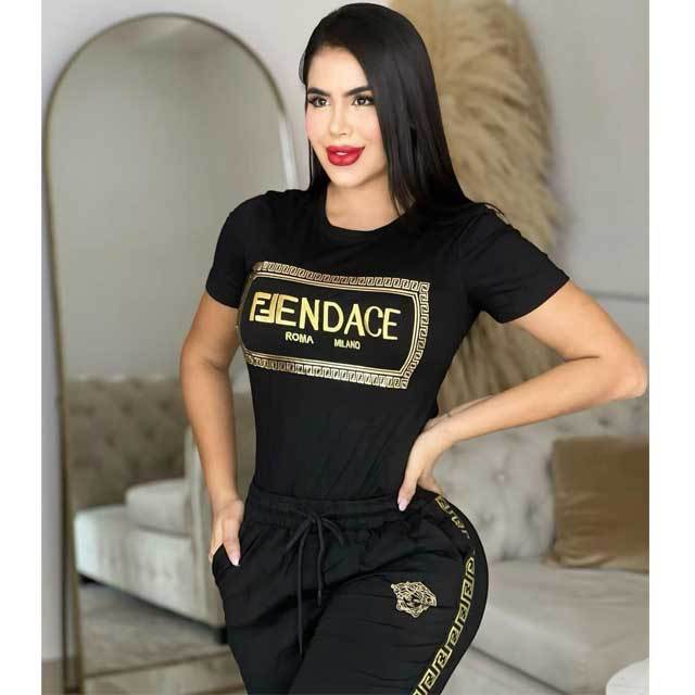 Short Sleeve Casual Jogging Suit