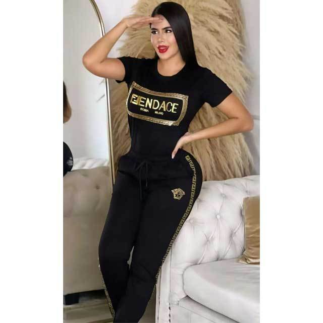 Short Sleeve Casual Jogging Suit