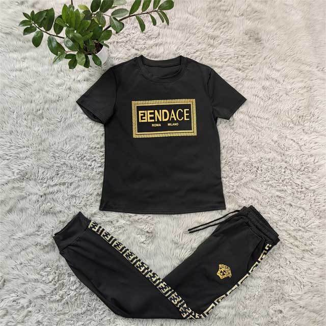 Short Sleeve Casual Jogging Suit