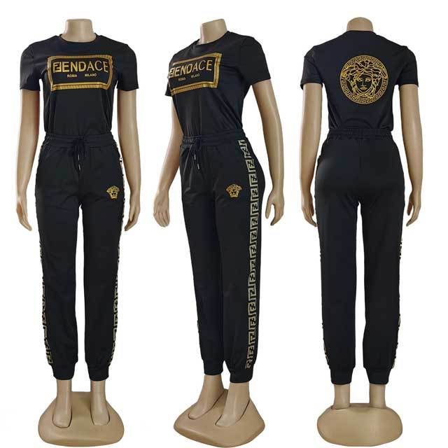 Short Sleeve Casual Jogging Suit