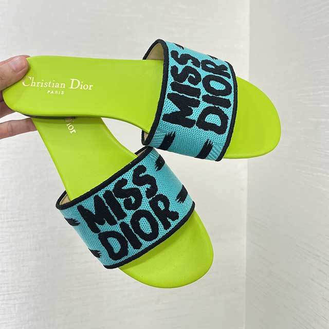 Embroidery Luxury Fashion Flat Slippers