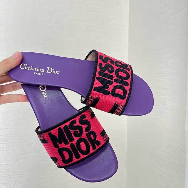 Embroidery Luxury Fashion Flat Slippers