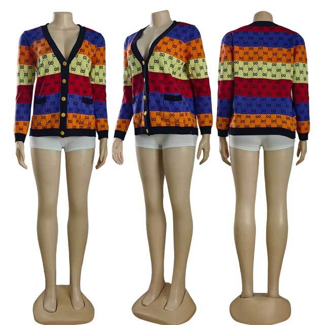 Color Block Knit Cardigan Coat
