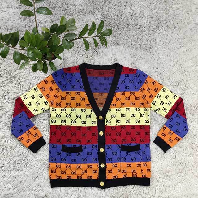 Color Block Knit Cardigan Coat