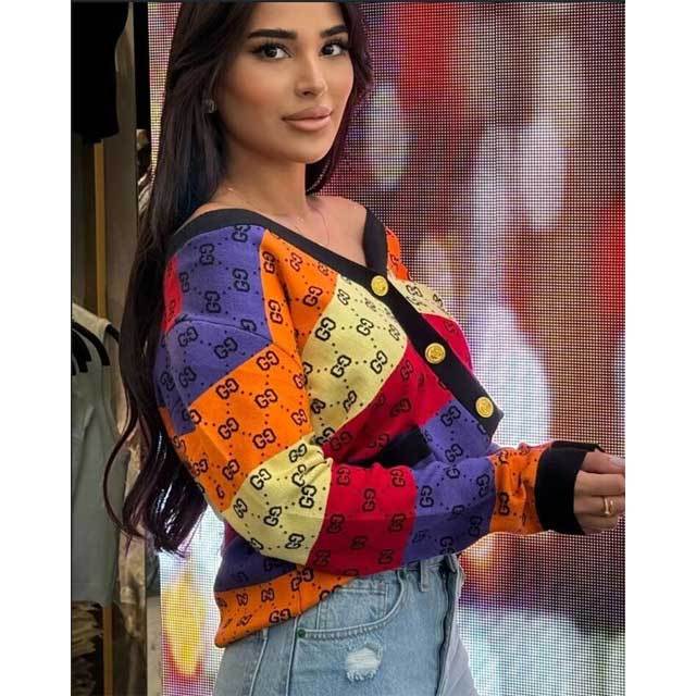 Color Block Knit Cardigan Coat