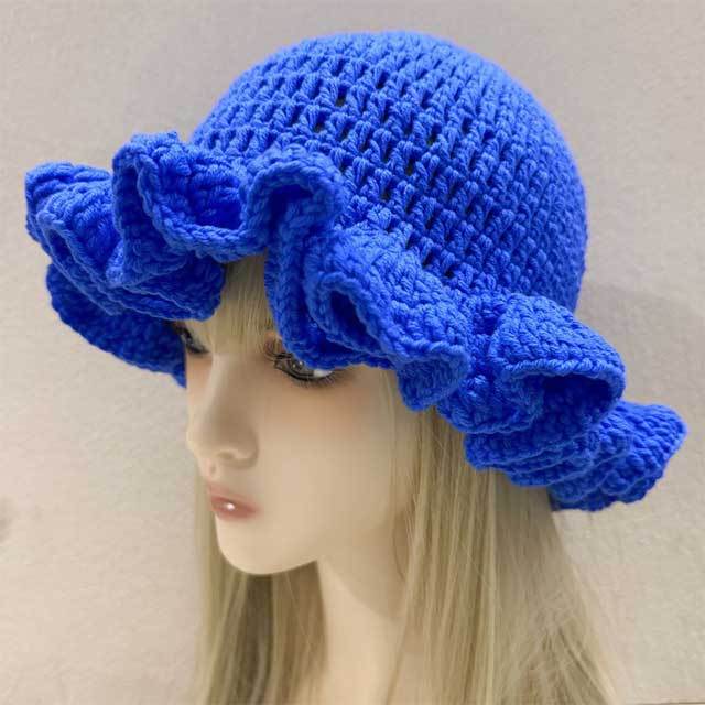 Ruffle Crochet Bucket Hat