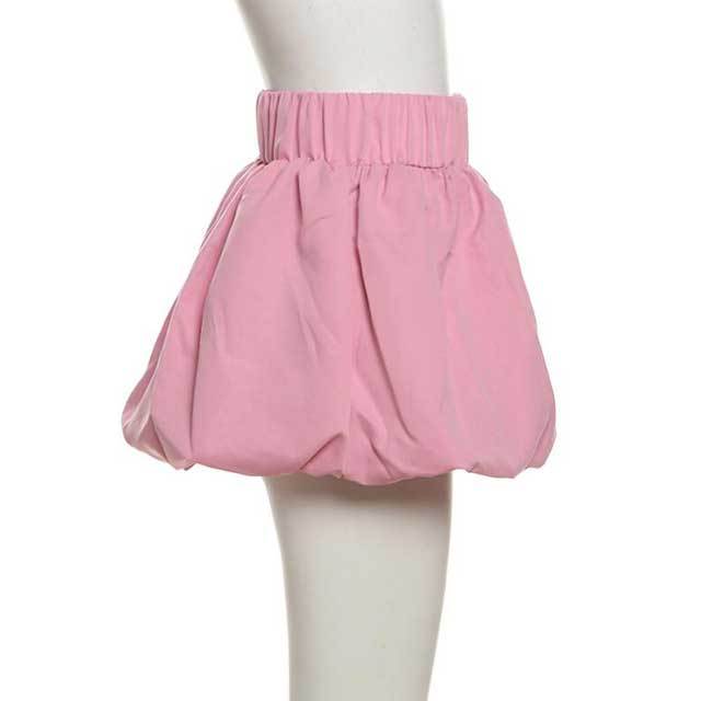 Zipper Top Bubble Skirt Set(top+skirt+bow)