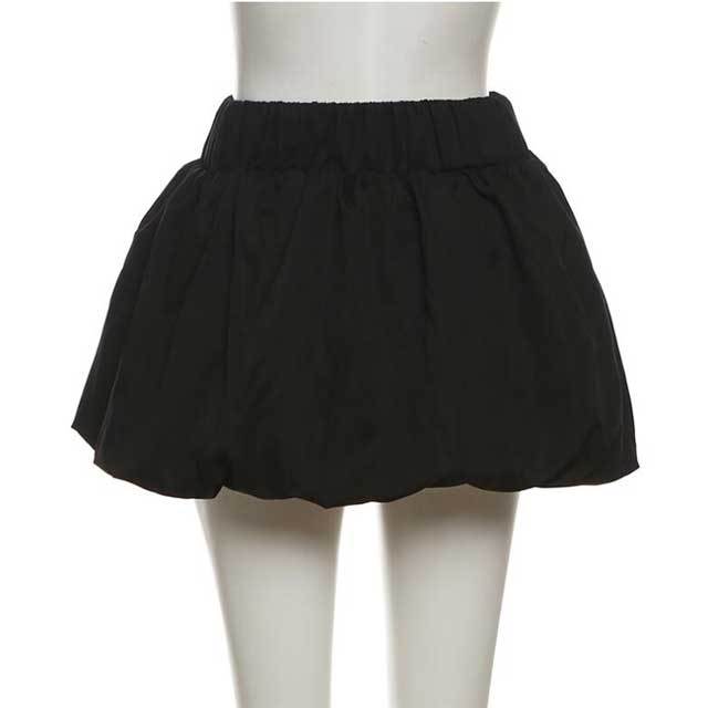 Printed Short Sleeve Top Bubble Skirt Set