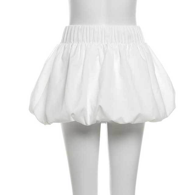 Long Sleeve Shirt Top Bubble Skirt Set