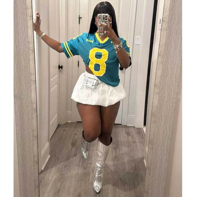 Printed Sport Tee Bubble Skirt Set