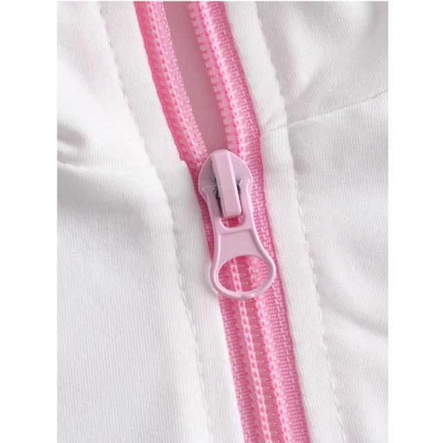Zipper Top Bubble Skirt Set(top+skirt+bow)