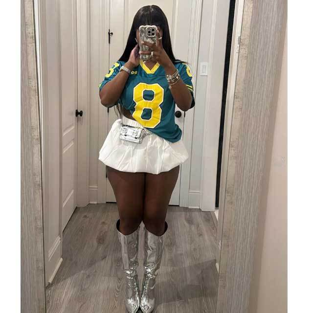 Printed Sport Tee Bubble Skirt Set