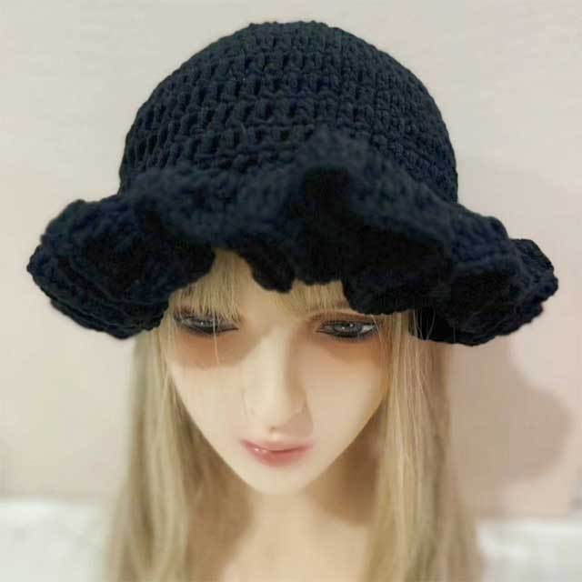 Ruffle Crochet Bucket Hat