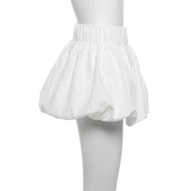 Long Sleeve Shirt Top Bubble Skirt Set