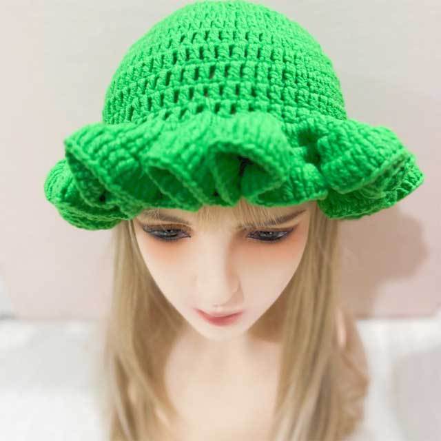 Ruffle Crochet Bucket Hat