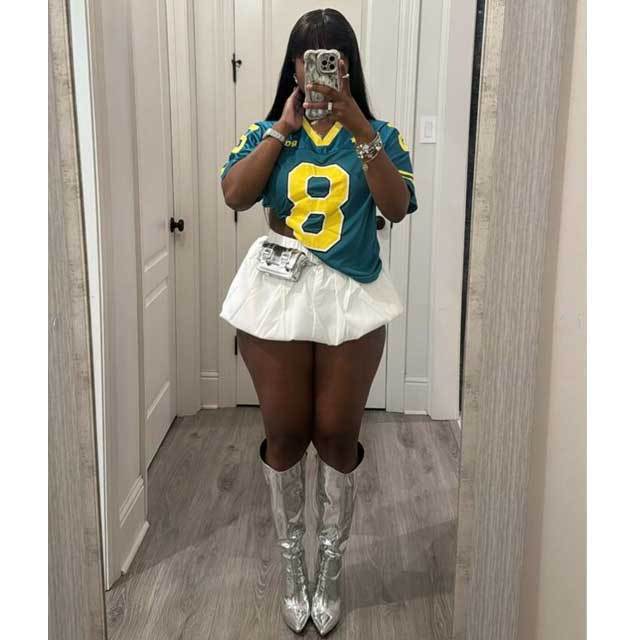 Printed Sport Tee Bubble Skirt Set