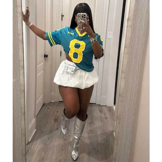 Printed Sport Tee Bubble Skirt Set