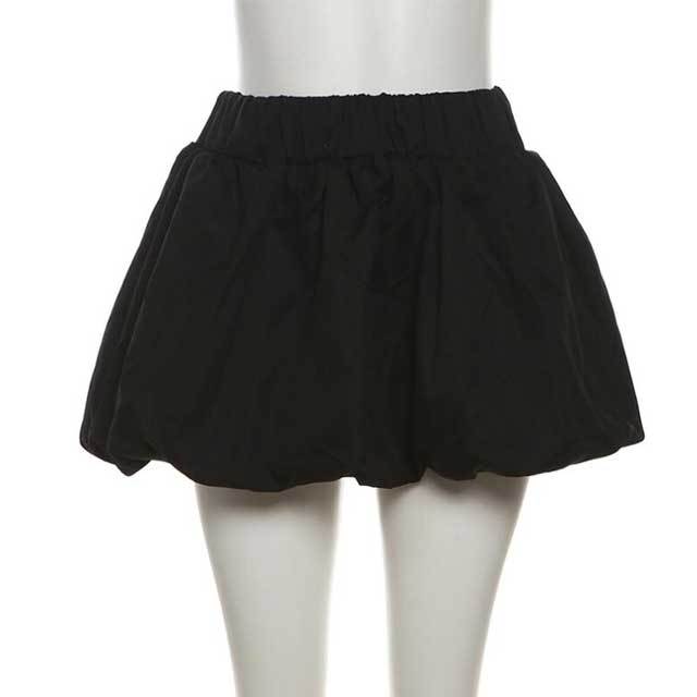 Printed Short Sleeve Top Bubble Skirt Set