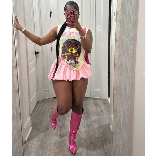 Printed Sleeveless Top Bubble Skirt Set