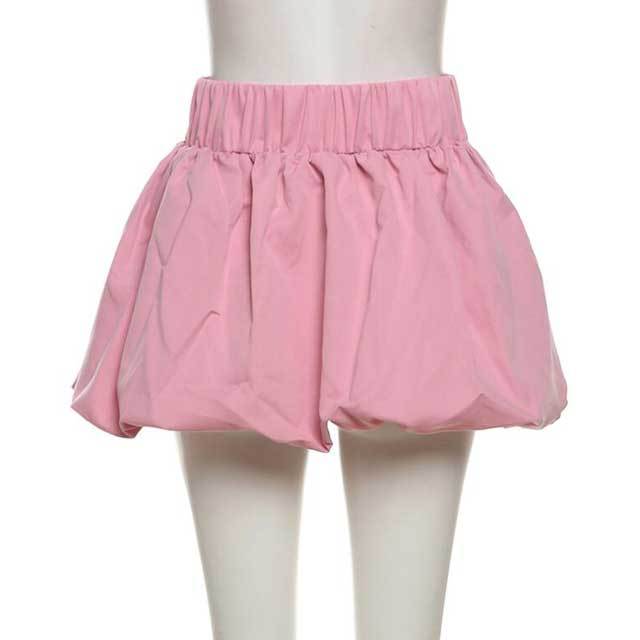 Zipper Top Bubble Skirt Set(top+skirt+bow)