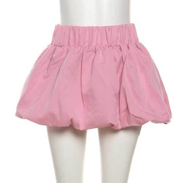 Zipper Top Bubble Skirt Set(top+skirt+bow)