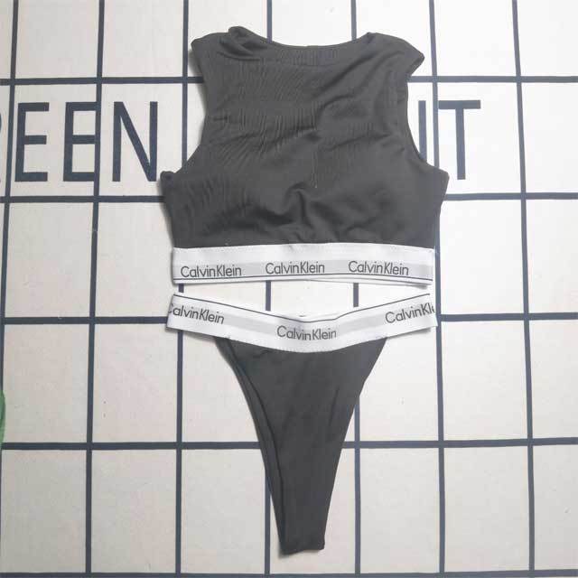 Sleeveless Top Thong Swimsuit Set