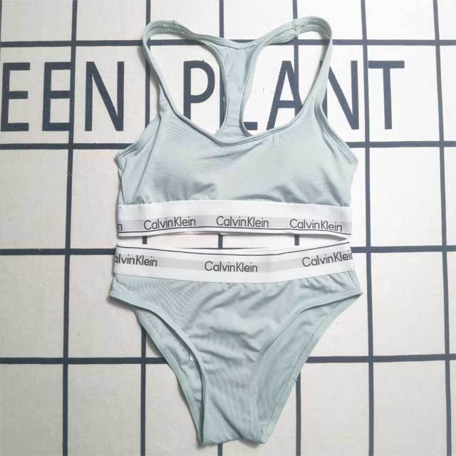 Letter Design Sport Swimsuit Set