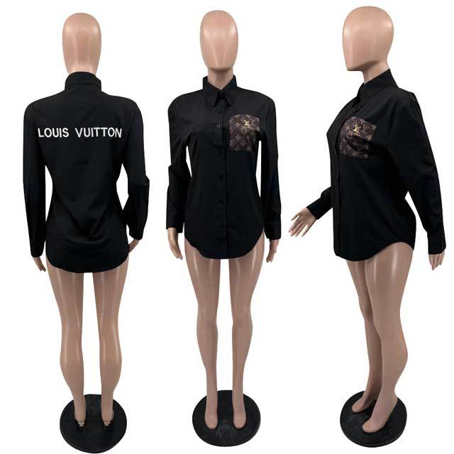 Embroidery Long Sleeve Casual Shirt