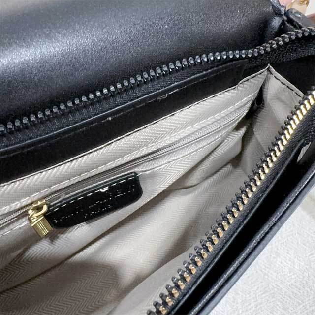 Metal Logo Leather Crossbody Bag