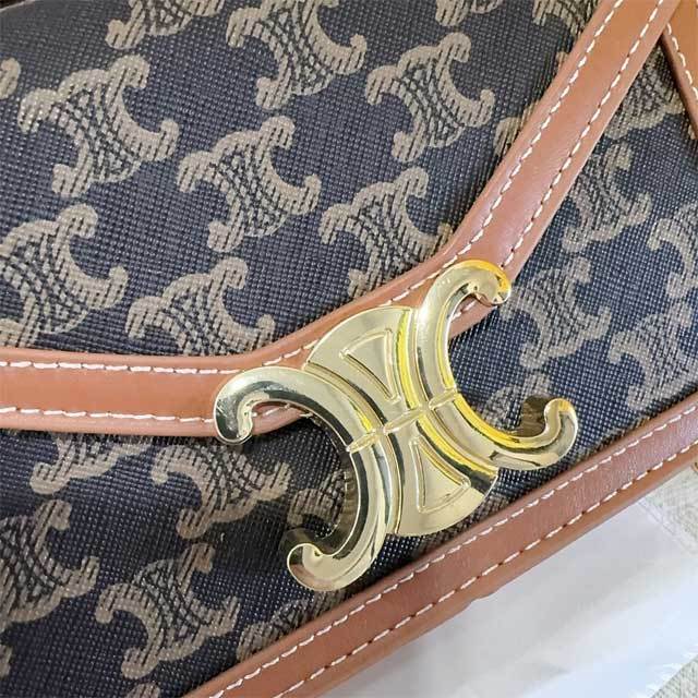 Metal Logo Leather Fashion Messenger Bag