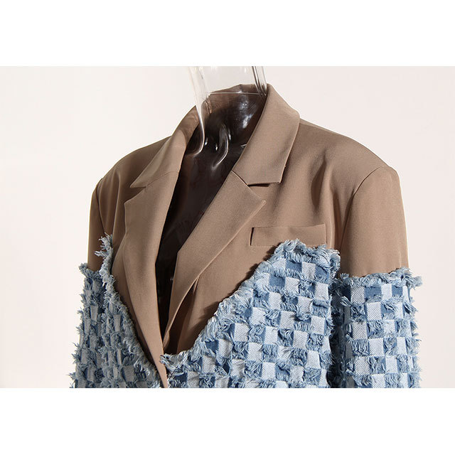 The Denim Mixed Blazer