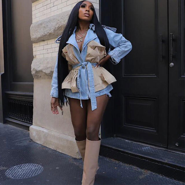 Peplum Denim Jacket