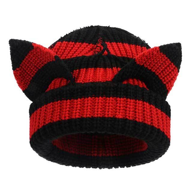 Cat Ears Knitted Beanie Hat