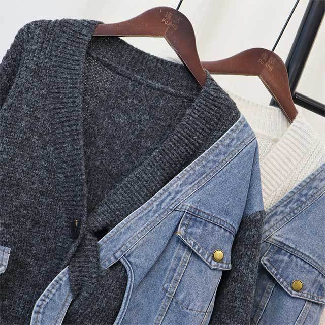 Twisted Design Knitted Cardigan