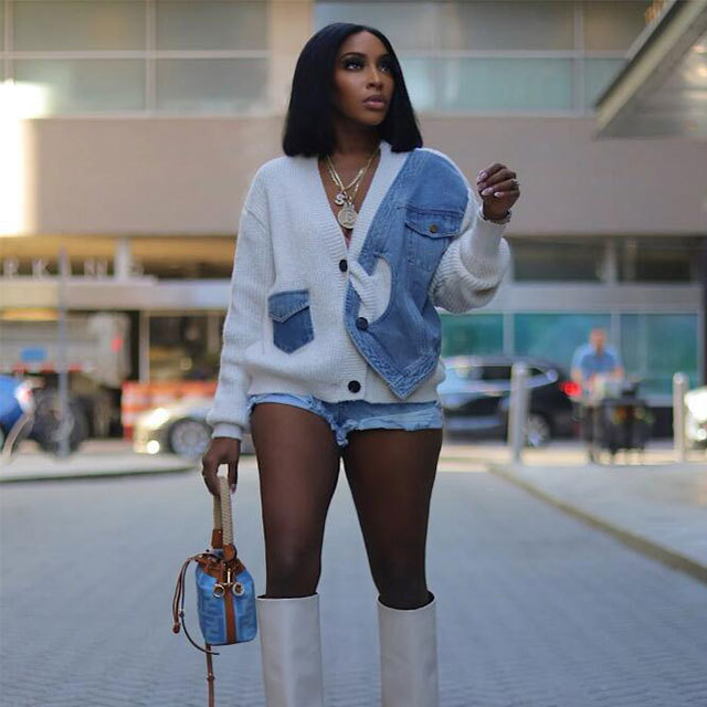 Twisted Design Knitted Cardigan