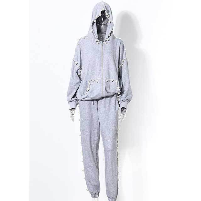 Pearl Hooded Sweatsuit Set